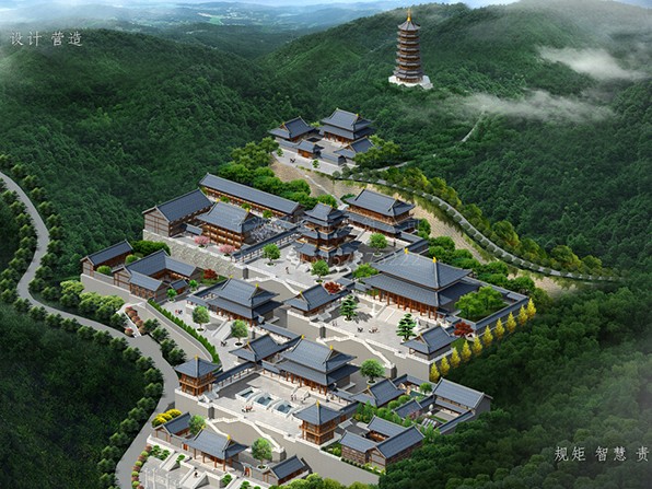 安徽省安慶三祖寺唐風(fēng)建筑