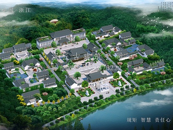 寺廟鳥瞰圖設計定制品質(zhì)精良